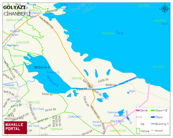GÖLYAZI Mahallesi Haritası | Detaylı Köy ve Mahalle Görünümü