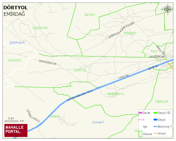 GÖMÜ BELDESİ DÖRTYOL Mahallesi Haritası | İnteraktif Köy ve Mahalle Sınırları