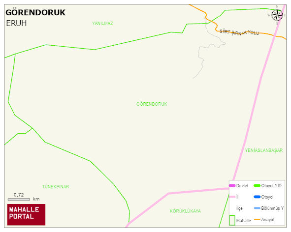 GÖRENDORUK Köyü Haritası | İnteraktif Köy ve Mahalle Sınırları