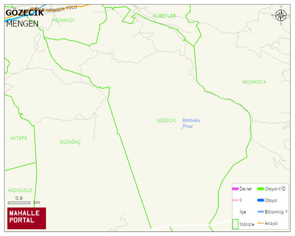 GÖZECİK Köyü Haritası | Mahalle Sokak Haritası