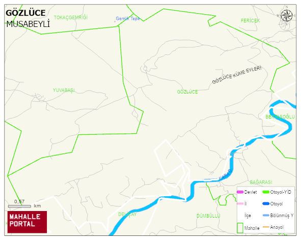 GÖZLÜCE Köyü Haritası | Mahalle Sokak Haritası