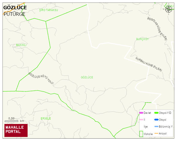 GÖZLÜCE Mahallesi Haritası | Detaylı Köy ve Mahalle Görünümü