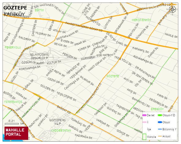 GÖZTEPE Mahallesi Haritası | Mahalle ve Köy Sınırı