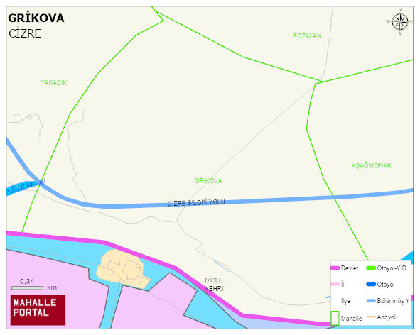GRİKOVA Köyü Haritası | Coğrafi Yapı ve Detaylı Haritası