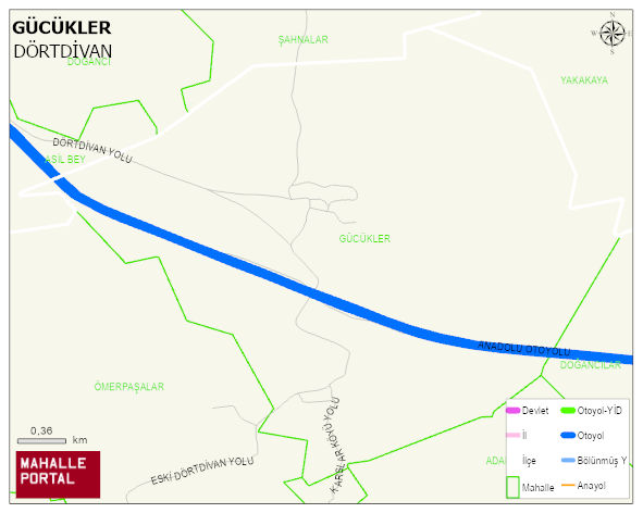 GÜCÜKLER Köyü Haritası | Yükselti ve Doğa Özellikleri