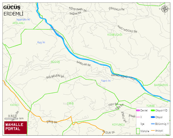GÜCÜŞ Mahallesi Haritası | İnteraktif Köy ve Mahalle Sınırları