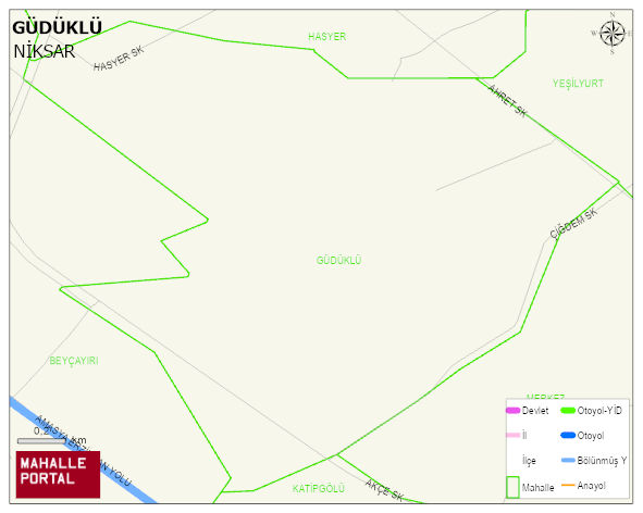 GÜDÜKLÜ Köyü Haritası | İnteraktif Köy ve Mahalle Sınırları