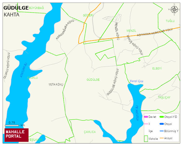 GÜDÜLGE Köyü Haritası | Coğrafi Yapı ve Detaylı Haritası