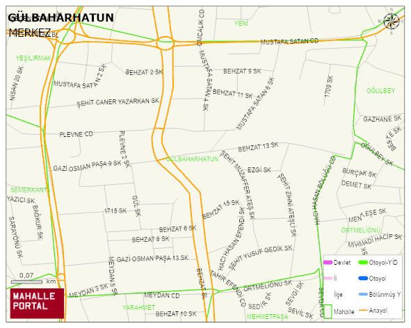GÜLBAHARHATUN Mahallesi Haritası | İnteraktif Köy ve Mahalle Sınırları