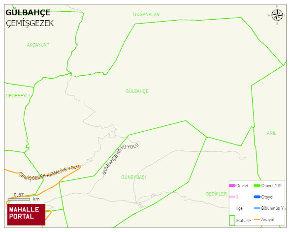 GÜLBAHÇE Köyü Haritası | Coğrafi Yapı ve Detaylı Haritası