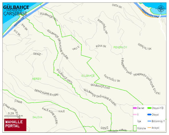 GÜLBAHÇE Mahallesi Haritası | Dağlar, Ovalar ve Akarsu Bilgileri
