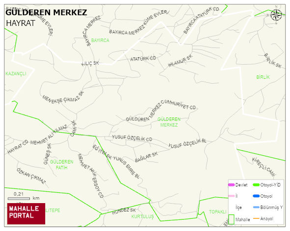 GÜLDEREN MERKEZ Mahallesi Haritası | Uydu Görüntüsü ve Harita Detayları
