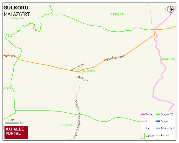 GÜLKORU Köyü Haritası | İnteraktif Köy ve Mahalle Sınırları
