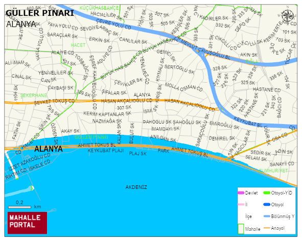 GÜLLER PINARI Mahallesi Haritası | Detaylı Köy ve Mahalle Görünümü