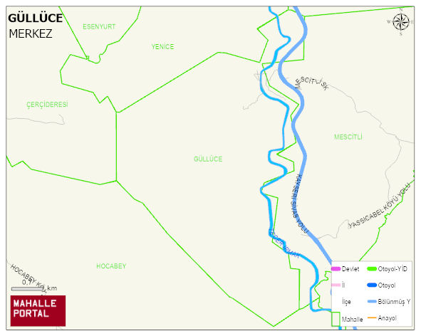 GÜLLÜCE Köyü Haritası | Yükselti ve Doğa Özellikleri