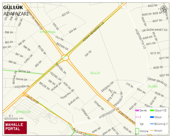 GÜLLÜK Mahallesi Haritası | İnteraktif Köy ve Mahalle Sınırları