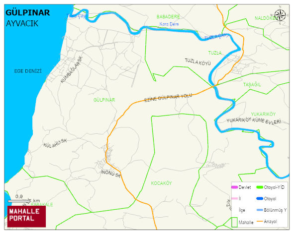GÜLPINAR Köyü Haritası | Sayısal Bölge Görünümü