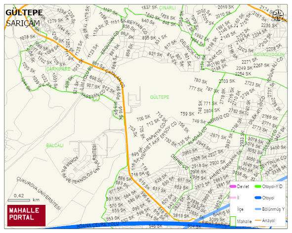 GÜLTEPE Mahallesi Haritası | Güncel Mahalle ve Köy Haritası