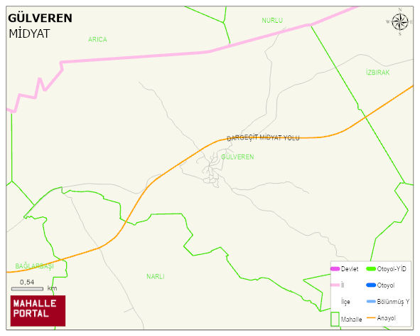 GÜLVEREN Mahallesi Haritası | Dağlar, Ovalar ve Akarsu Bilgileri