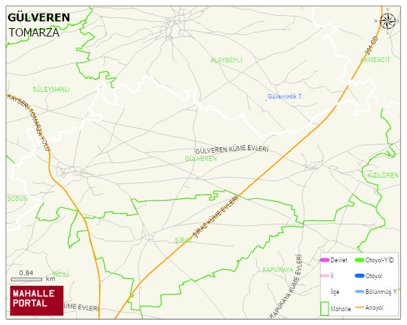 GÜLVEREN Mahallesi Haritası | Yükselti ve Doğa Özellikleri