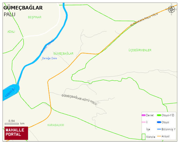GÜMEÇBAĞLAR Köyü Haritası | İnteraktif Köy ve Mahalle Sınırları