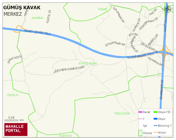 GÜMÜŞ KAVAK Mahallesi Haritası | Coğrafi Yapı ve Detaylı Haritası