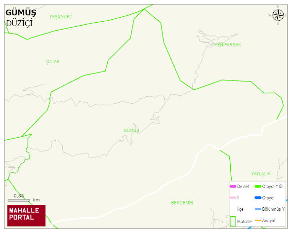 GÜMÜŞ Köyü Haritası | Detaylı Köy ve Mahalle Görünümü
