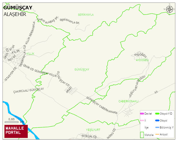 GÜMÜŞÇAY Mahallesi Haritası | Coğrafi Yapı ve Detaylı Haritası