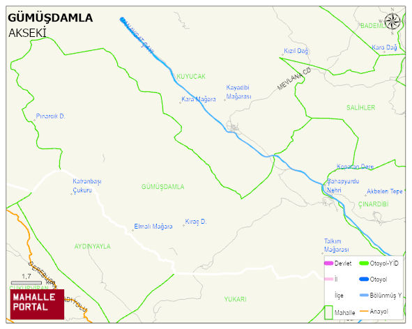 GÜMÜŞDAMLA Mahallesi Haritası | Mahalle Sokak Haritası