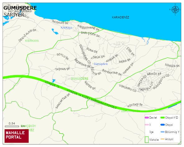 GÜMÜŞDERE Mahallesi Haritası | Detaylı Köy ve Mahalle Görünümü