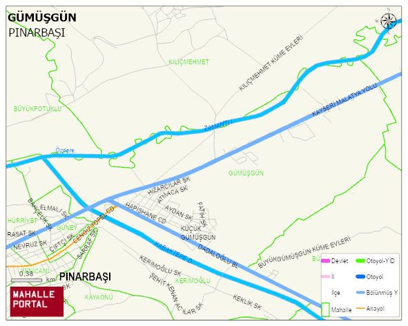 GÜMÜŞGÜN Mahallesi Haritası | İnteraktif Köy ve Mahalle Sınırları