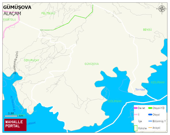 GÜMÜŞOVA Mahallesi Haritası | Uydu Görüntüsü ve Harita Detayları