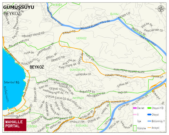 GÜMÜŞSUYU Mahallesi Haritası | Sayısal Bölge Görünümü