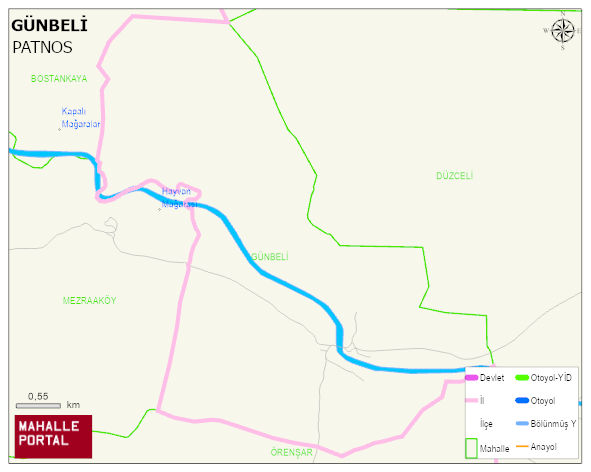 GÜNBELİ Köyü Haritası | Güncel Mahalle ve Köy Haritası