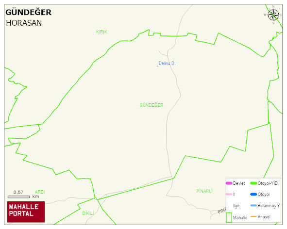 GÜNDEĞER Mahallesi Haritası | Detaylı Köy ve Mahalle Görünümü