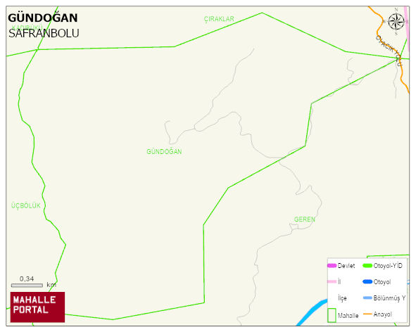 GÜNDOĞAN Köyü Haritası | Sayısal Bölge Görünümü