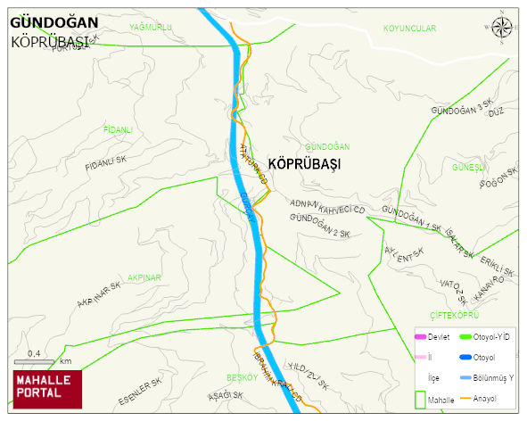 GÜNDOĞAN Mahallesi Haritası | Yükselti ve Doğa Özellikleri