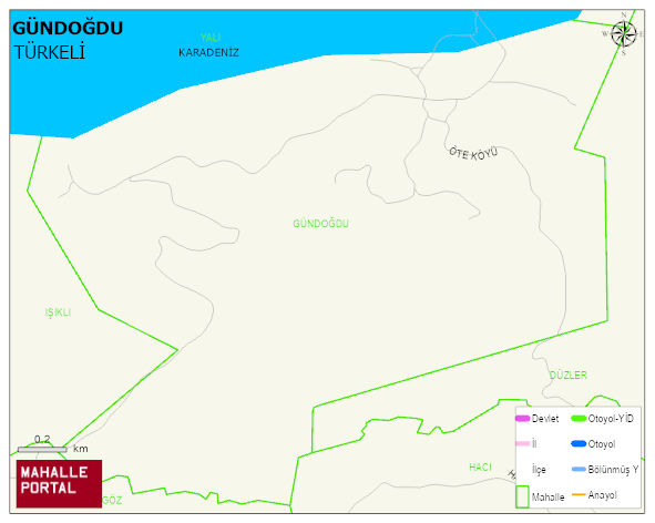GÜNDOĞDU Köyü Haritası | Detaylı Köy ve Mahalle Görünümü