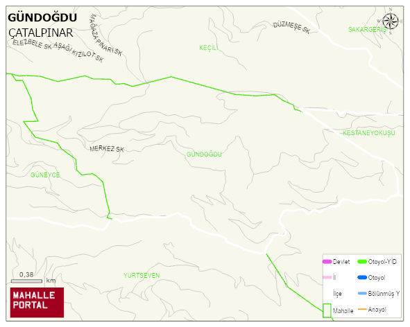 GÜNDOĞDU Mahallesi Haritası | Yükselti ve Doğa Özellikleri