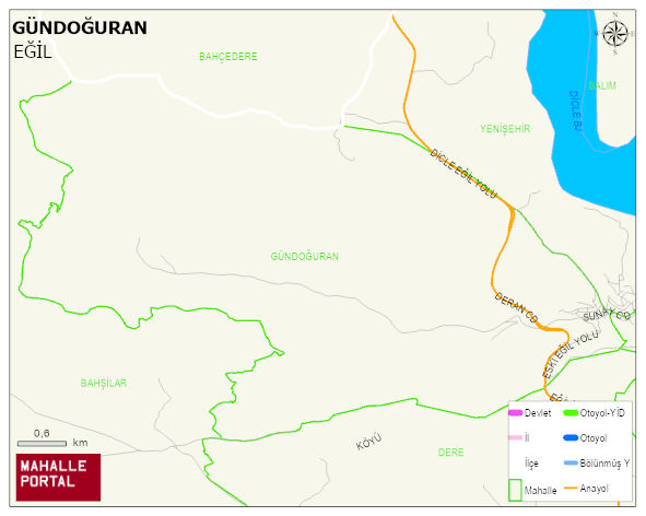 GÜNDOĞURAN Mahallesi Haritası | Coğrafi Yapı ve Detaylı Haritası