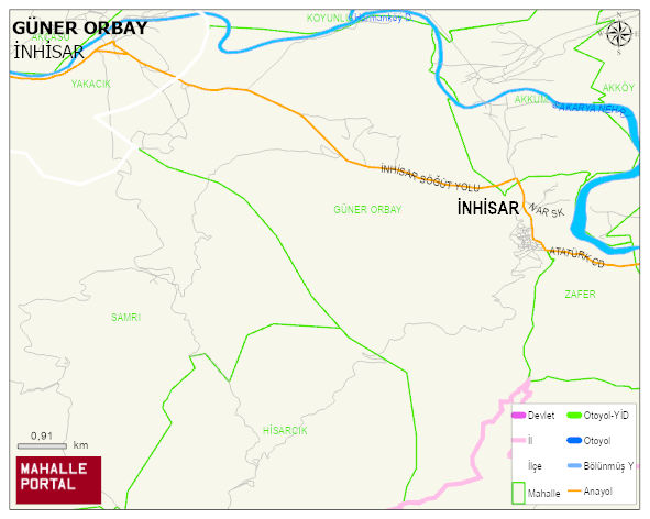 GÜNER ORBAY Mahallesi Haritası | Detaylı Köy ve Mahalle Görünümü