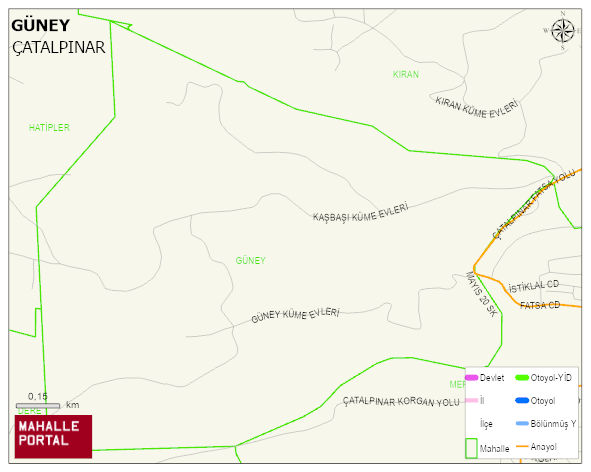GÜNEY Mahallesi Haritası | Sayısal Bölge Görünümü