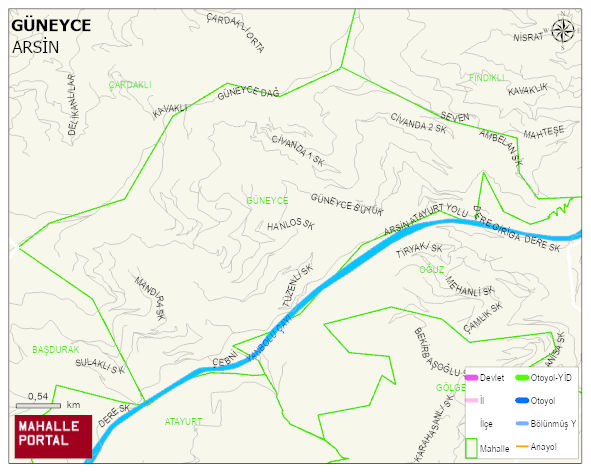 GÜNEYCE Mahallesi Haritası | Detaylı Köy ve Mahalle Görünümü