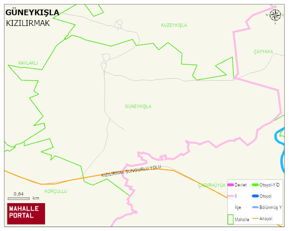 GÜNEYKIŞLA Köyü Haritası | Güncel Mahalle ve Köy Haritası