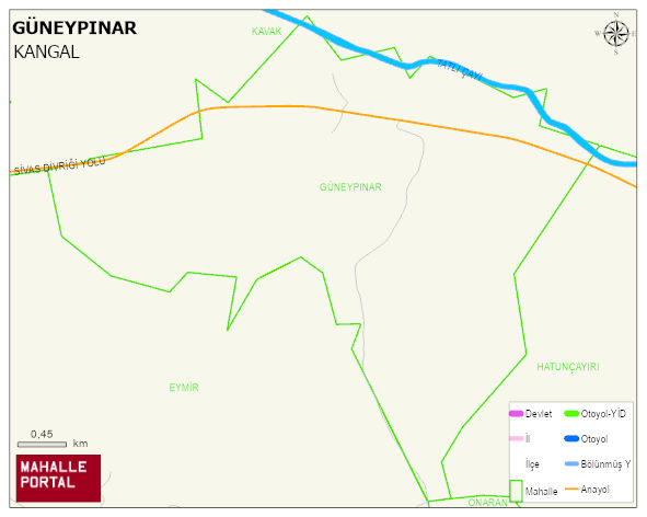GÜNEYPINAR Köyü Haritası | Detaylı Köy ve Mahalle Görünümü