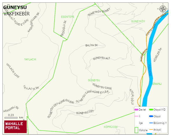 GÜNEYSU Mahallesi Haritası | İnteraktif Köy ve Mahalle Sınırları