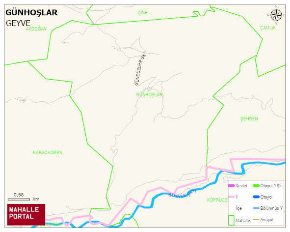 GÜNHOŞLAR Mahallesi Haritası | Uydu Görüntüsü ve Harita Detayları