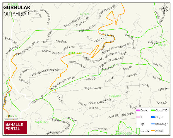 GÜRBULAK Mahallesi Haritası | Mahalle ve Köy Sınırı