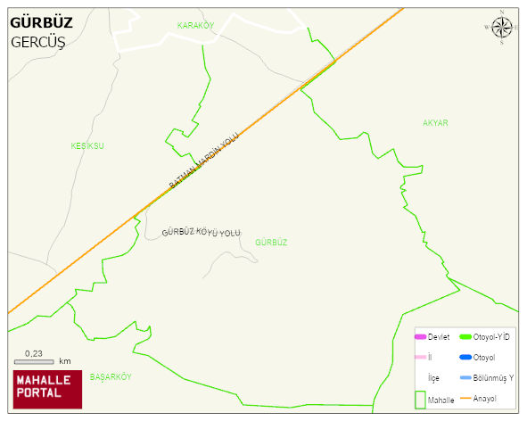 GÜRBÜZ Köyü Haritası | Detaylı Köy ve Mahalle Görünümü