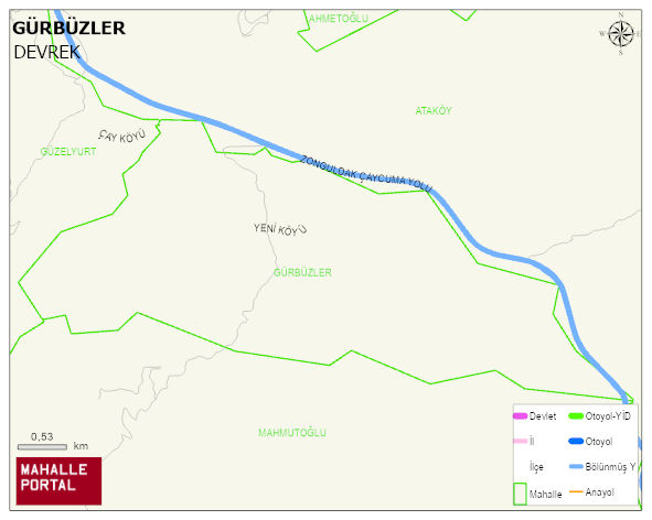 GÜRBÜZLER Köyü Haritası | Coğrafi Yapı ve Detaylı Haritası